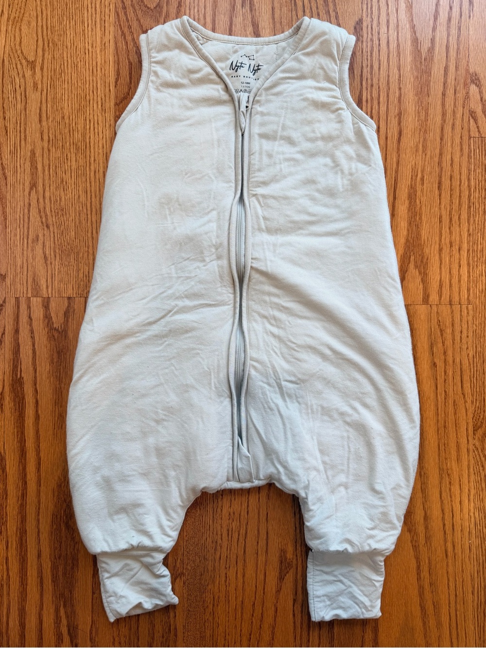 Nyte Nyte Baby Boutique Bamboo Light Gray/Cream Sleep Sack 1.0 TOG 12-18 months